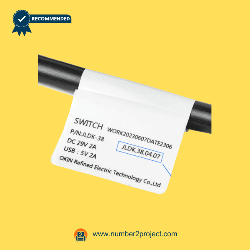 OKIN JLDK.38.04.07 identification label close up 5-button USB backlit recliner remote controller 7-pin lift chair power rating Number2project