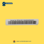 serial number barcode label close up for OKIN RF44.18.11 wireless adjustable bed remote controller jldk.18.04.89 compatible identification sticker Number2project