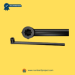 Close-up of ergonomic aluminum recliner lever extender