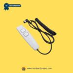 Recliner remote RMT 23300147X000 featuring 2 backlit buttons, coiled cord, USB port, and 5-pin connector