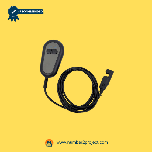 Front view of Replaces 11560 two-button 3-pin remote controller for recliner and lift chairs