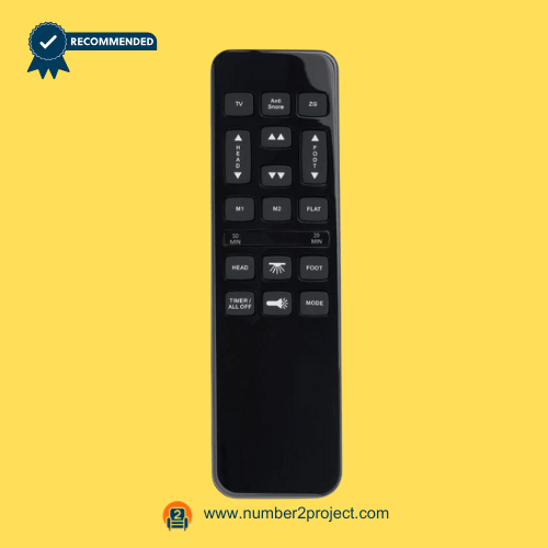 Richmat HJH55 Wireless Adjustable Bed Remote Controller – Front View Richmat HJH55 wireless adjustable bed remote controller front view head foot position memory zero gravity Number2project