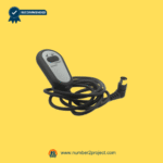 Angled side view of 2-button right angled remote controller for lift chairs