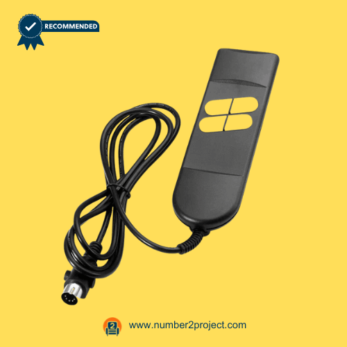 universal 4-button 5-pin recliner remote controller full view with cable for lift chair sofa power recliner hand control Number2project