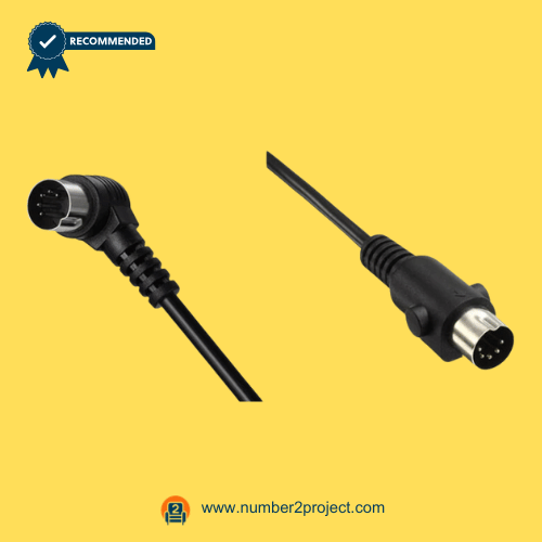 5-pin male connector cable close up straight and right angle plugs for universal recliner remote controller lift chair hand control Number2project