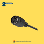 8-pin female connector close up for YKW_MD167N heat and vibration recliner remote controller hand control cable Number2project