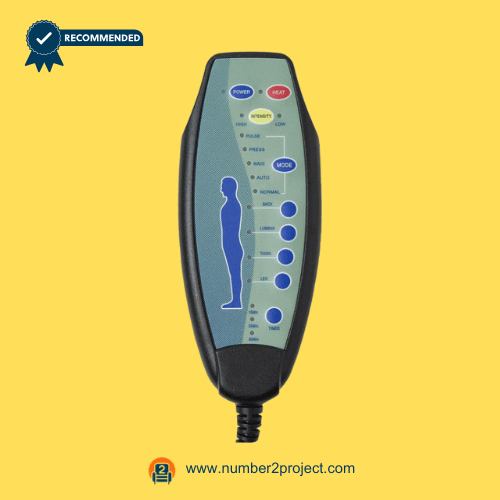 YKW_MD167N 9-button heat and vibration remote controller front view motion furniture recliner hand control Number2project