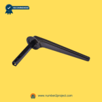 Close-up of glossy lever replacement kit including screws for recliner chairs.