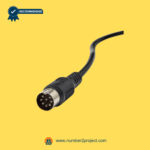 8-pin male connector close up straight plug for eMoMo HX024H8 6-button vibration massage recliner remote controller lift chair hand control cable Number2project