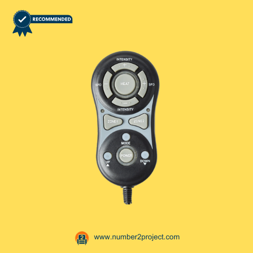 eMoMo HX052E2HL 11-Button Recliner Remote Front View Front view of the eMoMo HX052E2HL 11-button 5-pin remote controller for power recliners, used in Number2Project sofa and recliner repair services.