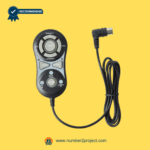 eMoMo HX052E2HL 11-button recliner remote controller with attached 5-pin cable shown for Number2Project sofa and recliner repair.