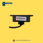 Back side of the HX90EU recliner switch showing the model barcode label for identification.