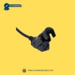 Close-up of the NHX034KC8HL remote controller 8-pin connector plug used in power recliners, photographed for Number2Project repair documentation.