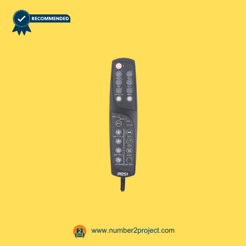 Front-facing view of the iRest SL-A188 and A130-1S massage chair remote controller showing full button layout.
