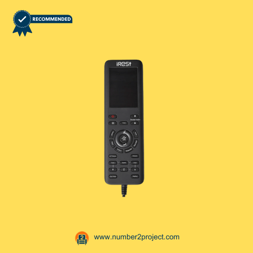 Front view of the iRest SL-A303-10 massage chair remote with a display screen and full control panel.