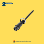 Close-up of the 5-pin plug connector for iRest SL-A90 massage chair remote controller.