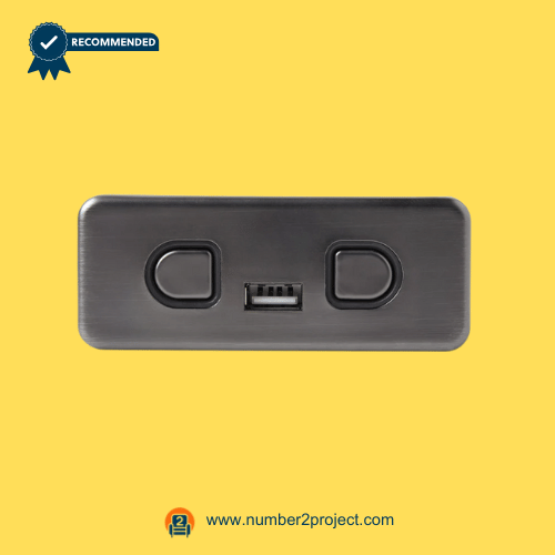 #1122 DL-SK-090-L-01 2-Button Recliner Switch with USB Charging Port Number2project Sofa and Recliner Repair DL-SK-090-L-01 two button recliner switch with USB charging port for power recliner replacement Number2project sofa and recliner repair