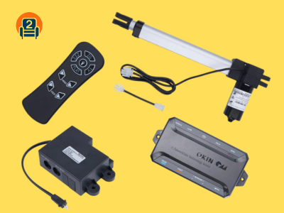 Adjustable bed electrical parts including motors, control boxes, remote controls, and power components used in adjustable bed frames.