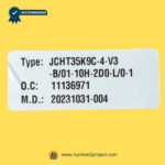 identification label for adjustable desk control switch jcht35k9c type code manufacturing date close up Number2project