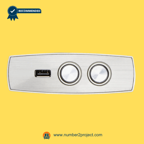 silver curved dual button recliner lift chair switch with usb charging port js03 close up side mounted control Number2project