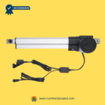 rear view of kaidi kdfsj-369-5 linear actuator showing motor housing, mounting brackets, and wiring harness for power recliner and lift chair repair