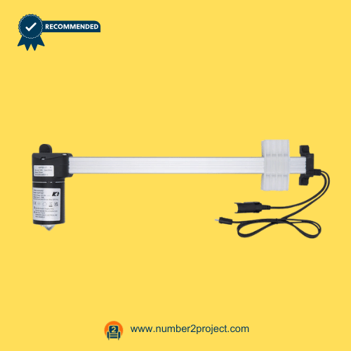 Kaidi KDPT007-177 N linear actuator with aluminum track, motor housing, and dual cable connectors – replacement motor for power recliners – Sold by Number2project – Sofa & Recliner Repair Experts.