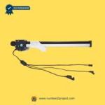 KAIDI KDPT007-239 N linear actuator motor side view with guide arm and wiring harness for power recliners and lift chairs sold by Number2project – Sofa & Recliner Repair Experts