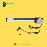 KAIDI KDPT007-252 linear actuator motor side view with wiring harness for power recliners and lift chairs sold by Number2project – Sofa & Recliner Repair Experts