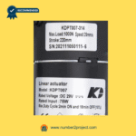 KAIDI KDPT007-314 linear actuator specification label showing model number load rating speed and stroke for power recliner and lift chair sold by Number2project – Sofa & Recliner Repair Experts