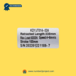 KAIDI KDYJT014-024 linear actuator label showing stroke 100mm retracted length 330mm and 6000N load adjustable bed motor Number2project