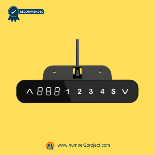 black 7 button lift desk switch with digital display and 10 pin crystal plug kdbh05-302 kdh170 compatible close up adjustable desk controller Number2project