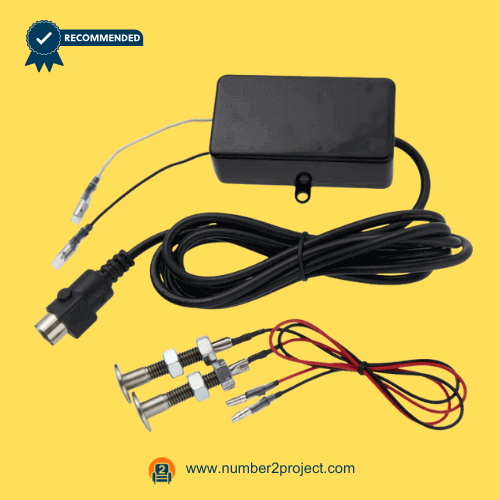 two button touch control handset kit for power recliners and sofas with control box wiring harness and touch sensors kdh020-317 close up Number2project