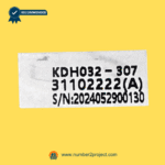 identification label for 4 button recliner lift chair switch kdh032-307 model number serial number close up Number2project