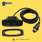 black oval 2 button recliner lift chair switch assembly with wiring cable and mounting trim kdh051-306 close up power recliner side control Number2project