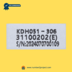 identification label for 2 button recliner lift chair switch controller kdh051-306 model number serial number close up Number2project