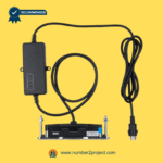 rear view 4 button recliner switch assembly with inline control module wiring harness and 5 pin connector kdh076-009 close up power recliner side control Number2project