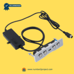 silver curved recliner switch assembly with four buttons usb charging port inline control module and 5 pin connector kdh076-009 close up power recliner side control Number2project