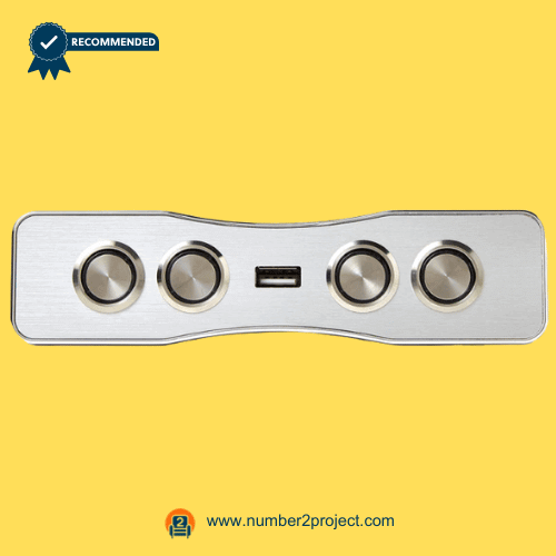 silver curved recliner switch with four buttons usb charging port 5 pin and 2 pin plugs kdh076-014 close up power recliner side control Number2project