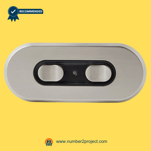 silver oval 2 button recliner switch for power recliner and lift chair kdh103-301 close up side mounted control Number2project