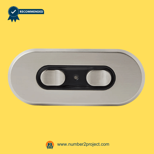 silver oval 2 button recliner switch for power recliner and lift chair kdh103-302 close up side mounted control Number2project