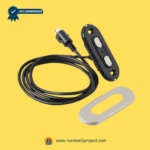 black oval recliner lift chair switch controller with four buttons wiring cable and silver trim plate kdh104-302 close up power recliner side control Number2project