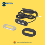 silver oval recliner side control switch assembly with three buttons triple plug wiring harness mounting plates kdh104a-001 close up power recliner controller Number2project