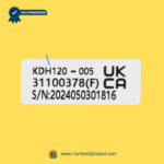 KDH120-005 recliner switch label close up four button 5 pin power recliner controller identification serial number motion furniture part Number2project