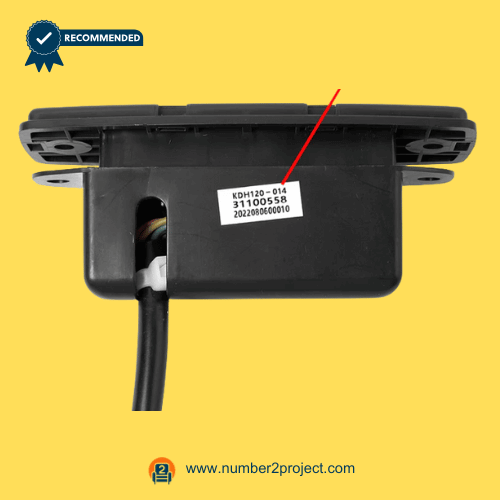 KDH120-014 recliner switch back view label rear housing power recliner controller identification close up motion furniture part Number2project