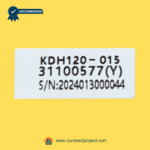 KDH120-015 recliner switch label close up four button 5 pin power recliner controller identification serial number motion furniture part Number2project