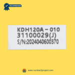 KDH120A-010 recliner switch label close up two button 5 pin power recliner controller identification serial number motion furniture part Number2project
