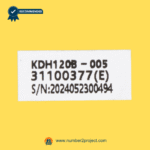KDH120B-005 recliner switch label close up power recliner controller identification sticker serial number motion furniture part Number2project