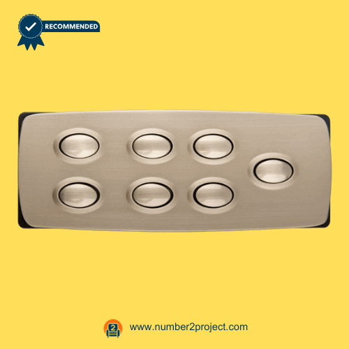 brushed metal recliner hand control switch with seven buttons premium design kdh123-002 close up power recliner lift chair controller Number2project