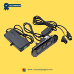 black recliner side control switch assembly with five buttons usb charging port control box wiring harness and dual plug connectors kdh127-006 sd187 close up power recliner lift chair controller Number2project