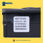 kdh127a-004 recliner switch identification label mot-ts-63l showing model number serial number and usb power rating close up product sticker Number2project